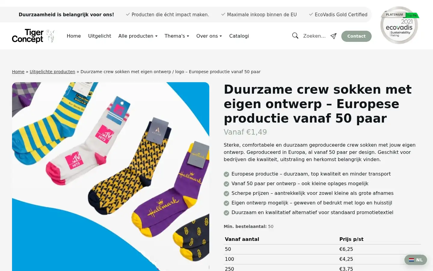 Screenshot of tigerconcept.nl