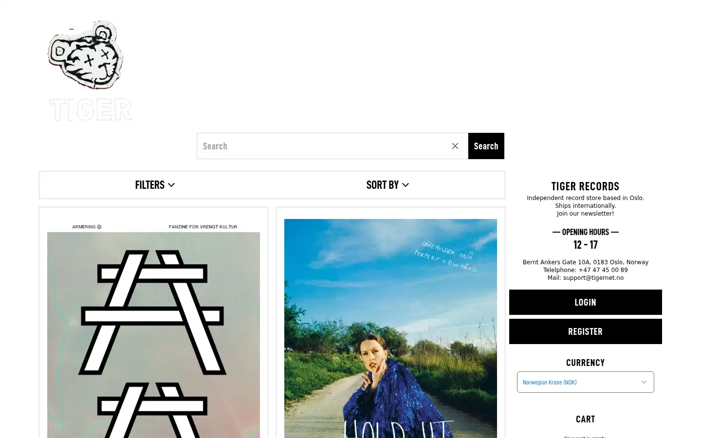 Screenshot of tigernet.no
