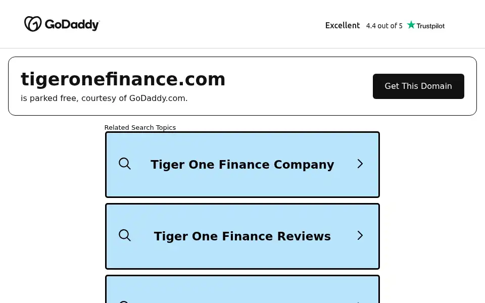 Screenshot of tigeronefinance.com