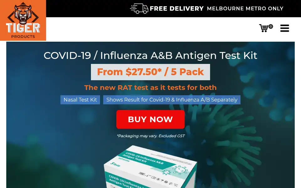 Screenshot of tigerproducts.com.au