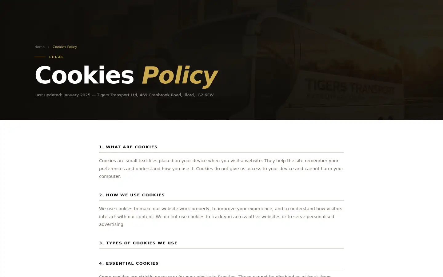 Screenshot of tigerstransport.com