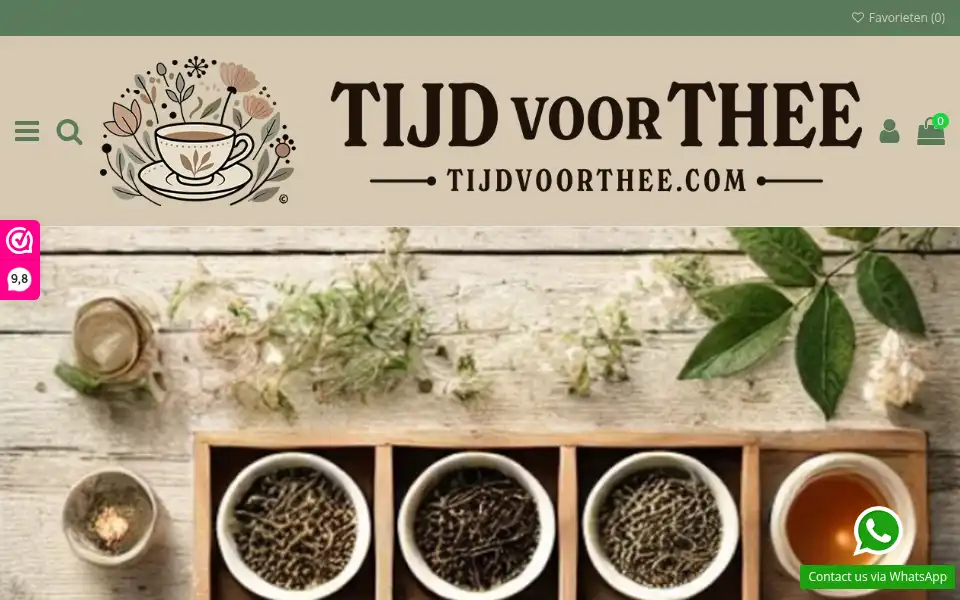 Screenshot of tijdvoorthee.com