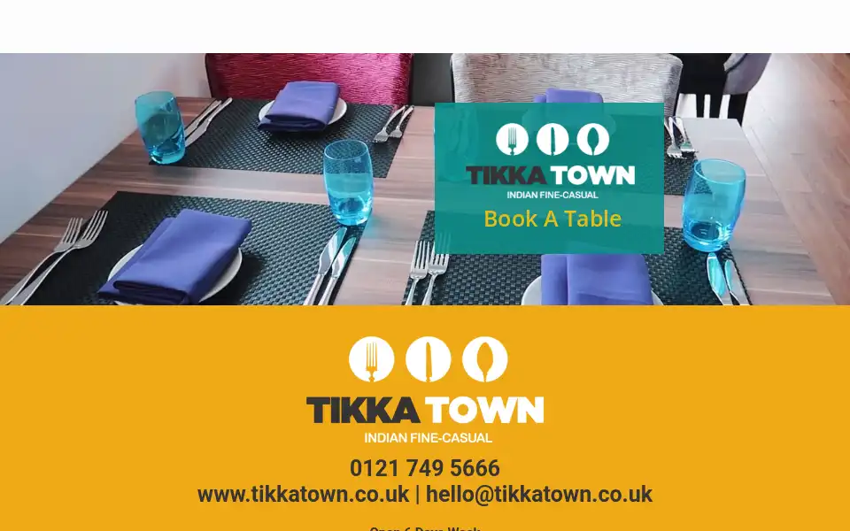 Screenshot of tikkatown.co.uk
