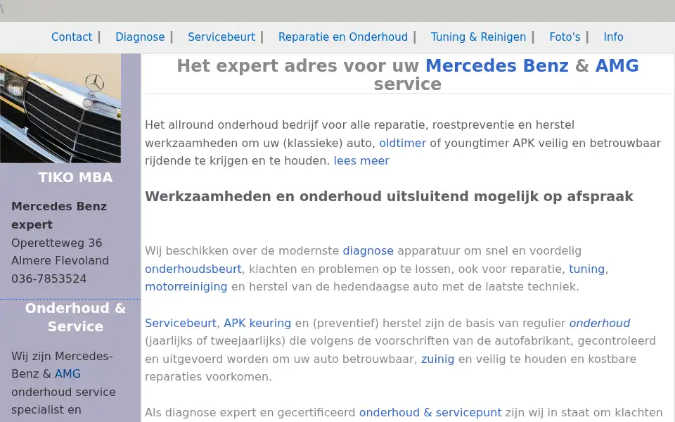 Screenshot of tikobv.nl