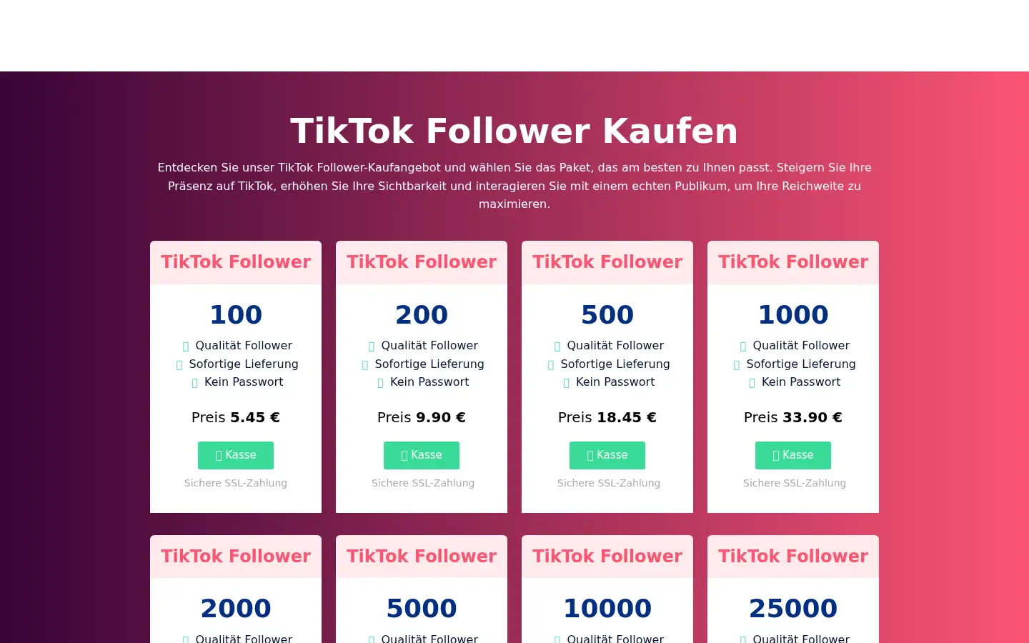 Screenshot of tikpink.de