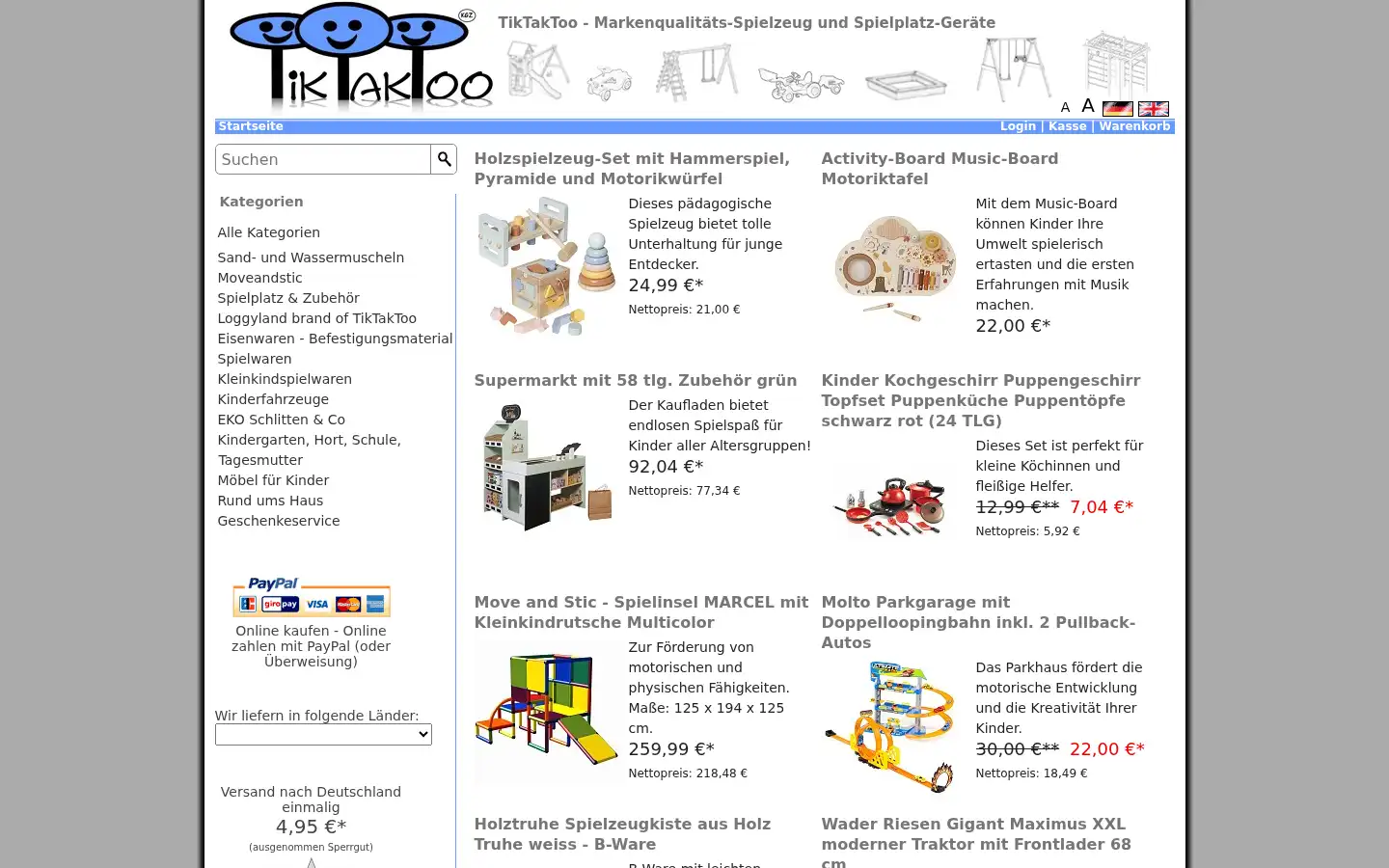 Screenshot of tiktaktoo.de