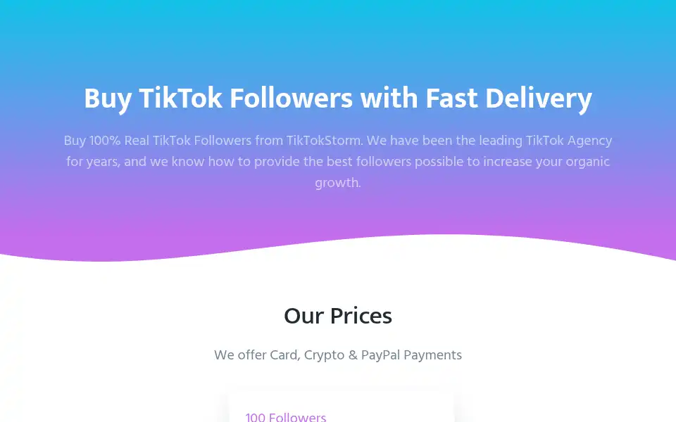 Screenshot of tiktokstorm.com