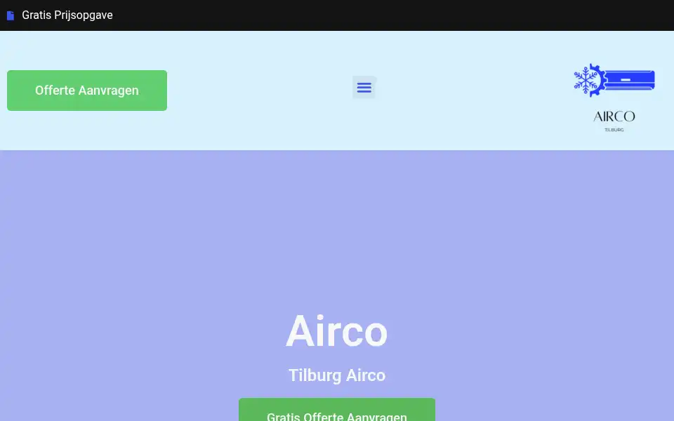 Screenshot of tilburgairco.com