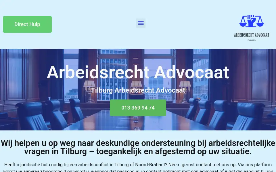 Screenshot of tilburgarbeidsrechtadvocaat.com