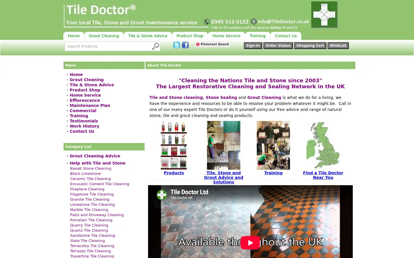 Screenshot of tiledoctor.co.uk