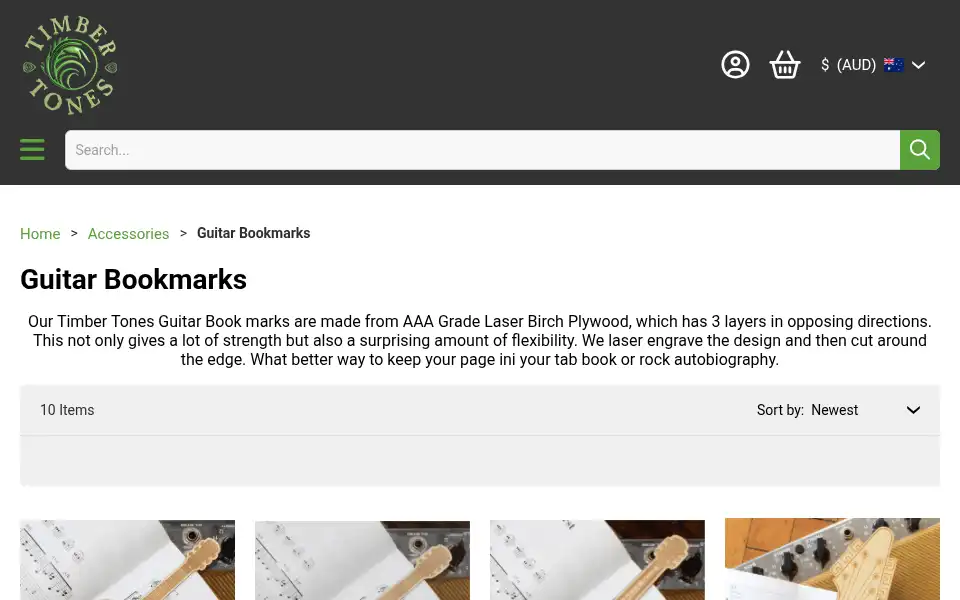 Screenshot of timber-tones.com