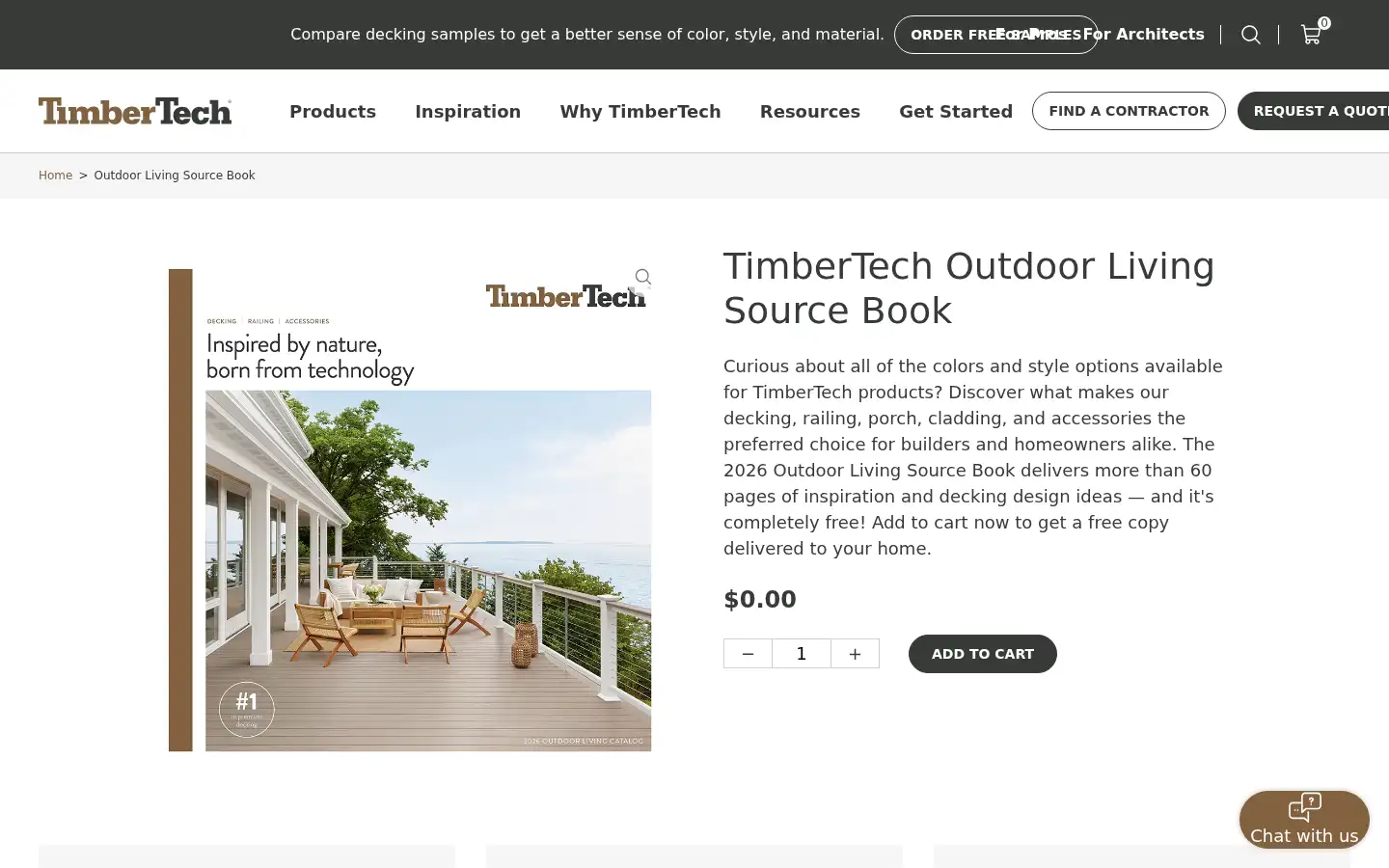 Screenshot of timbertech.com