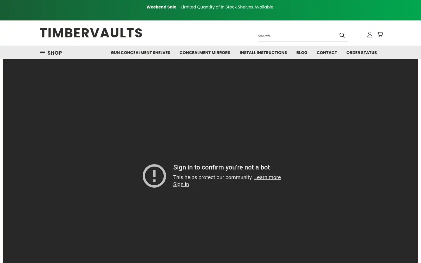 Screenshot of timbervaults.com