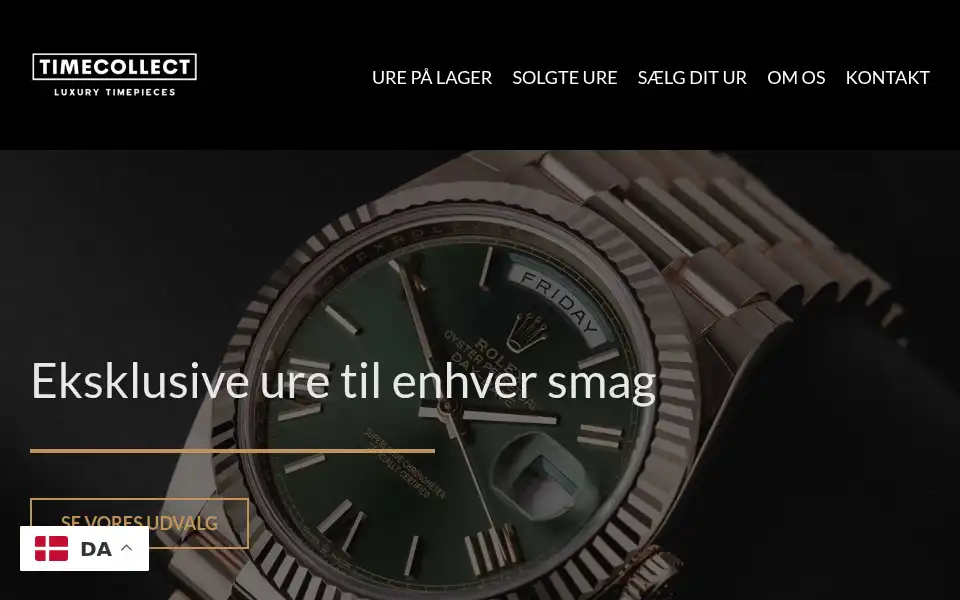 Screenshot of timecollect.dk
