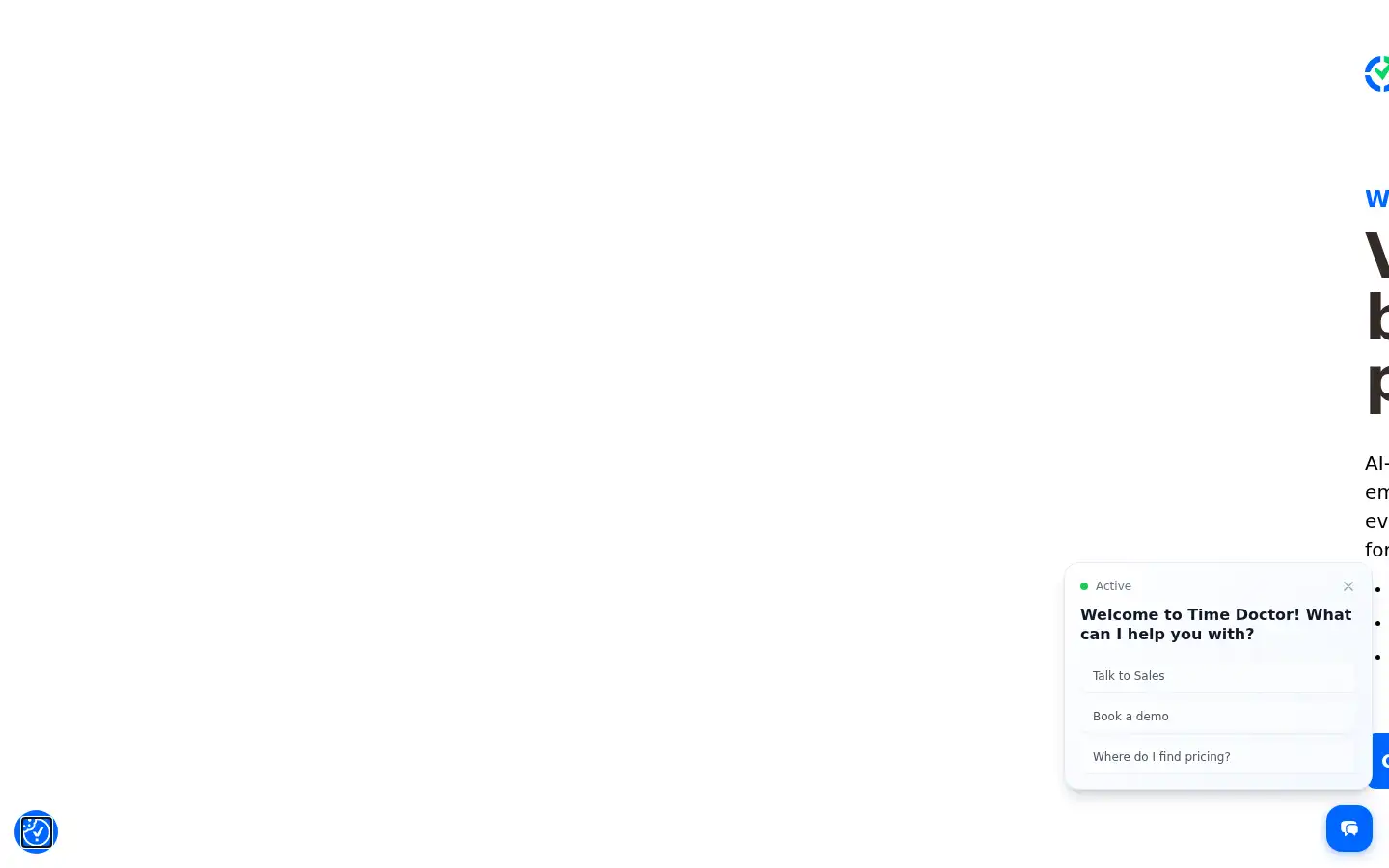 Screenshot of timedoctor.com