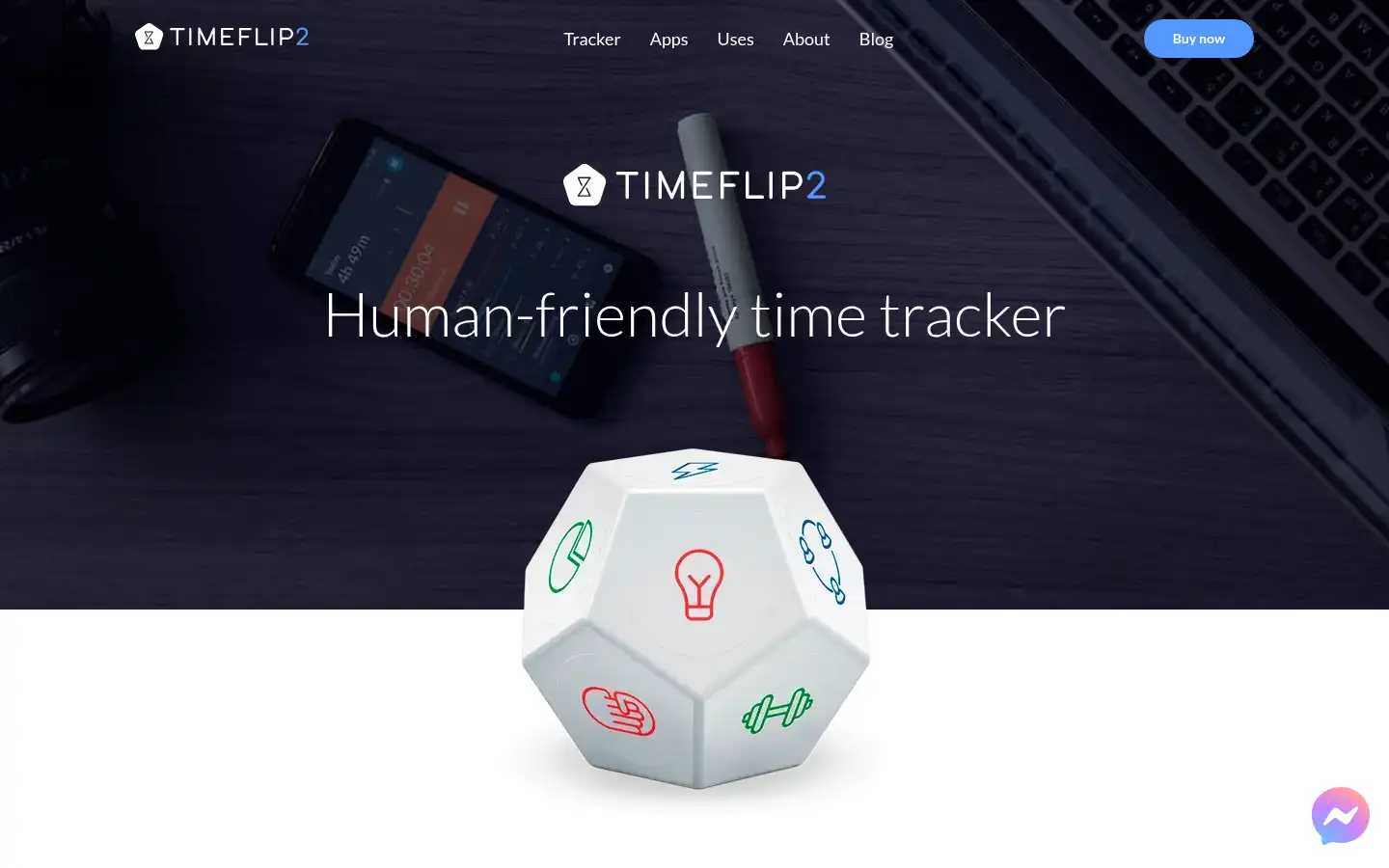 Screenshot of timeflip.io