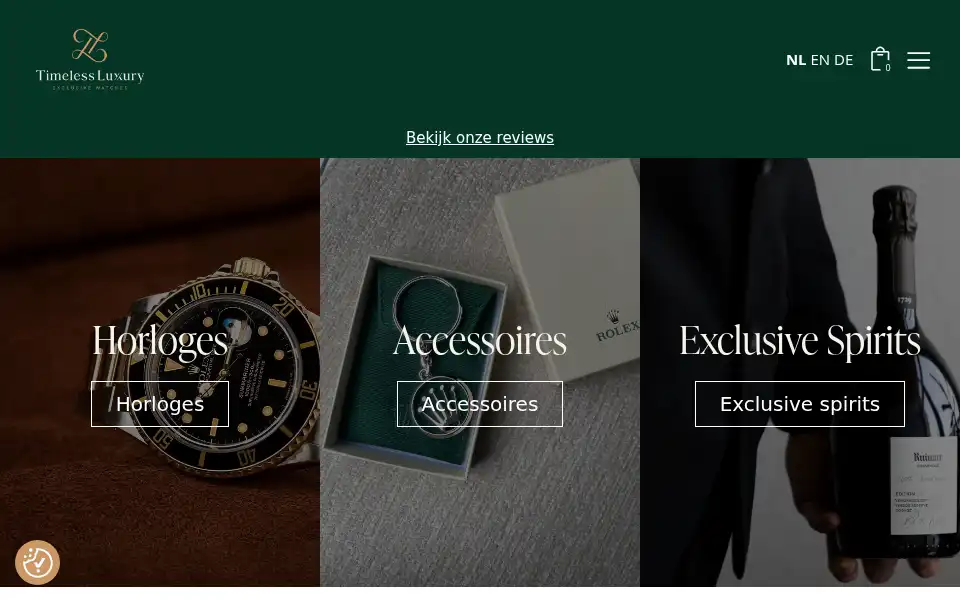 Screenshot of timelessluxury.nl