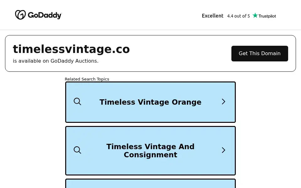 Screenshot of timelessvintage.co