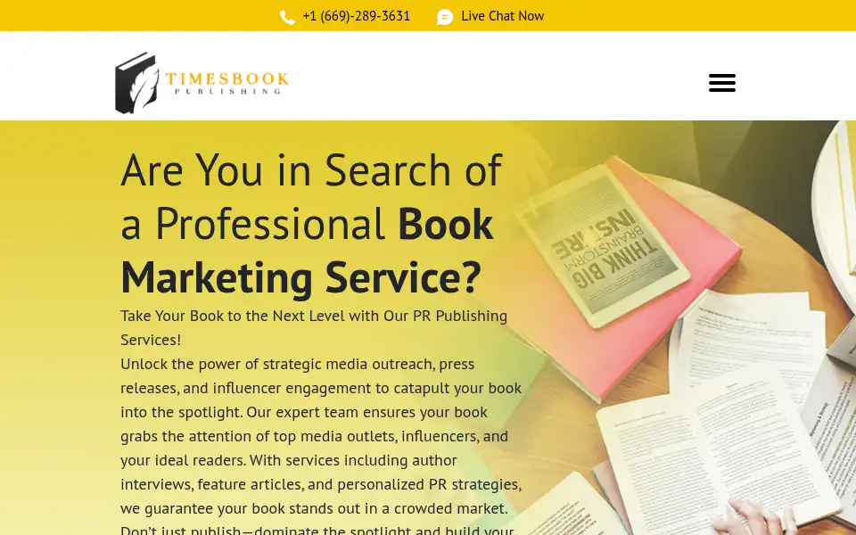 Screenshot of timesbookpublishing.com