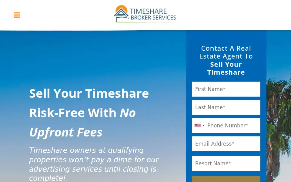 Screenshot of timesharebrokerservices.com