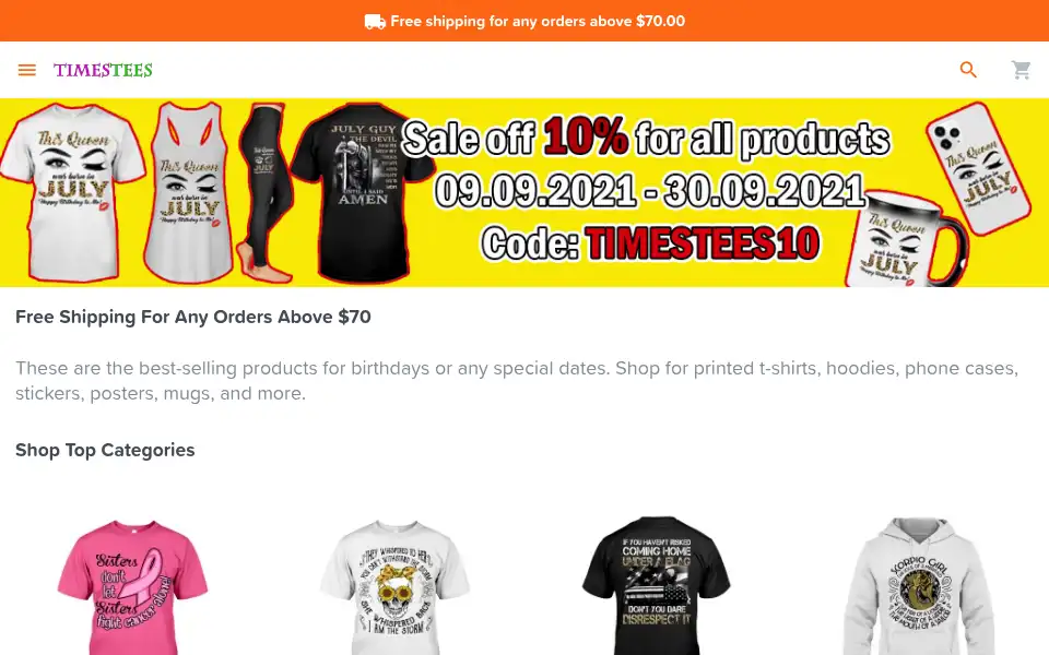 Screenshot of timestees.com