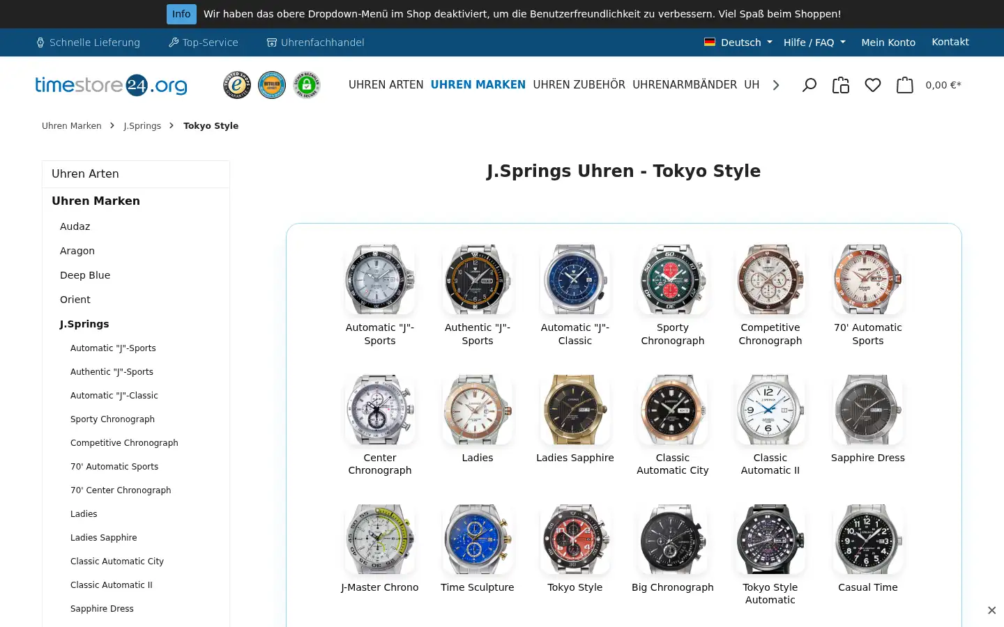 Screenshot of timestore24.org