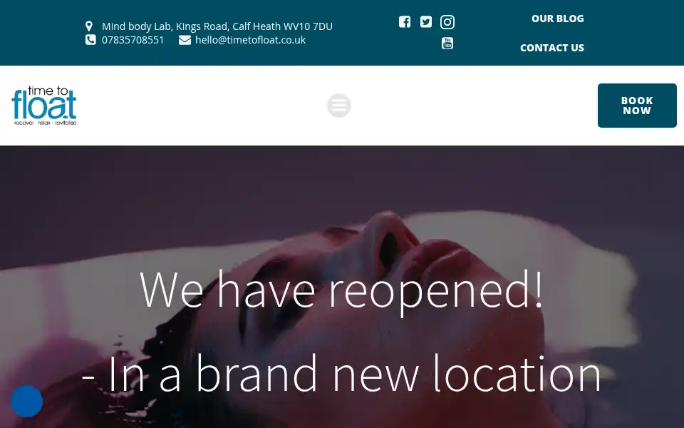 Screenshot of timetofloat.co.uk