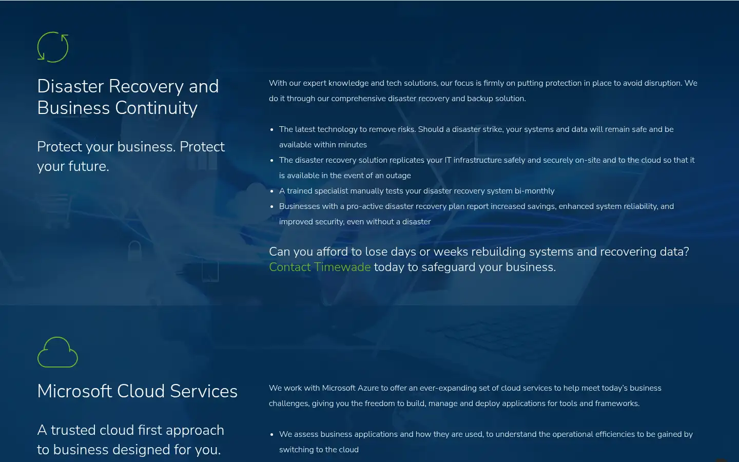 Screenshot of timewade.com