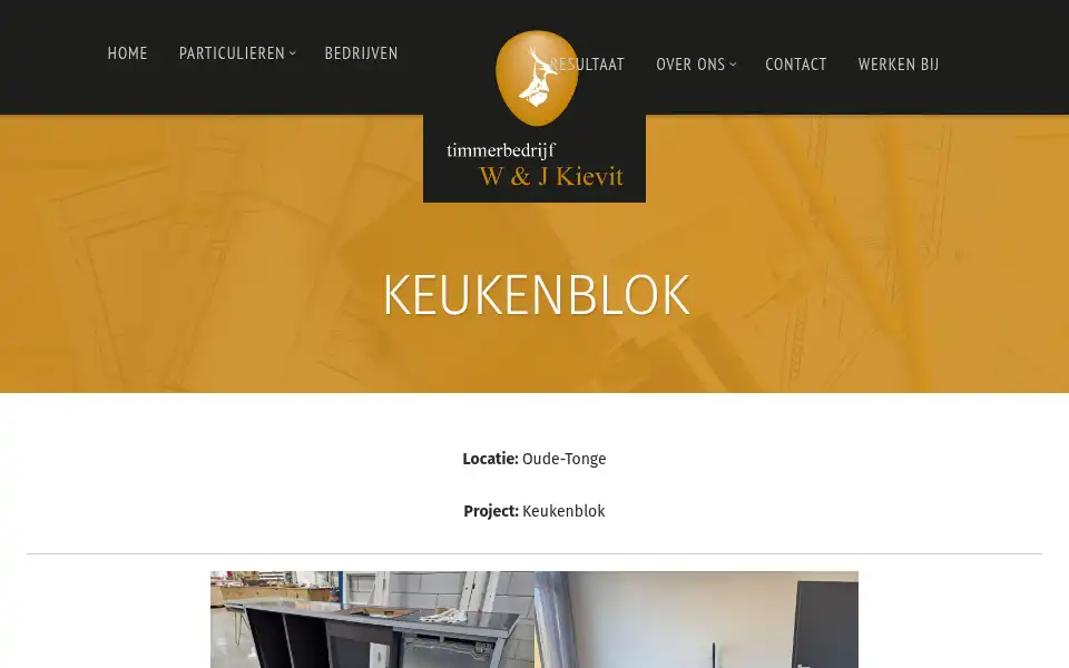 Screenshot of timmerbedrijfkievit.nl