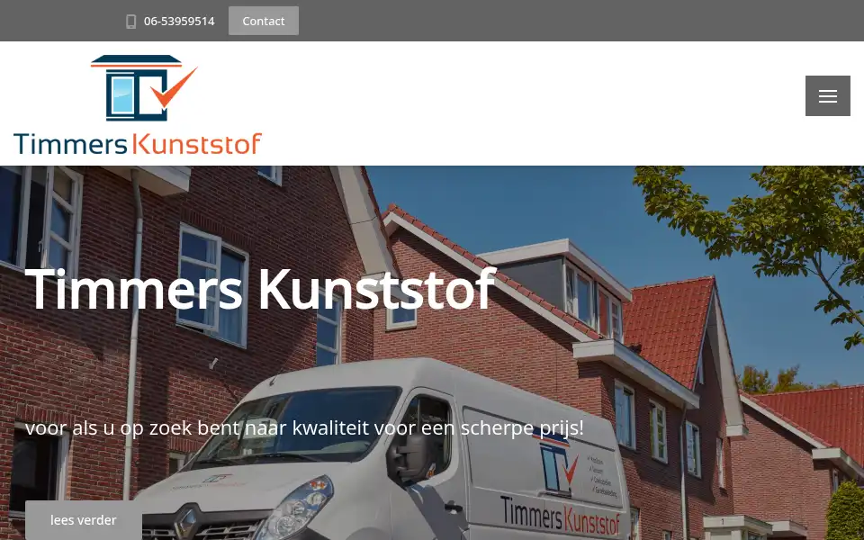 Screenshot of timmerskunststof.nl