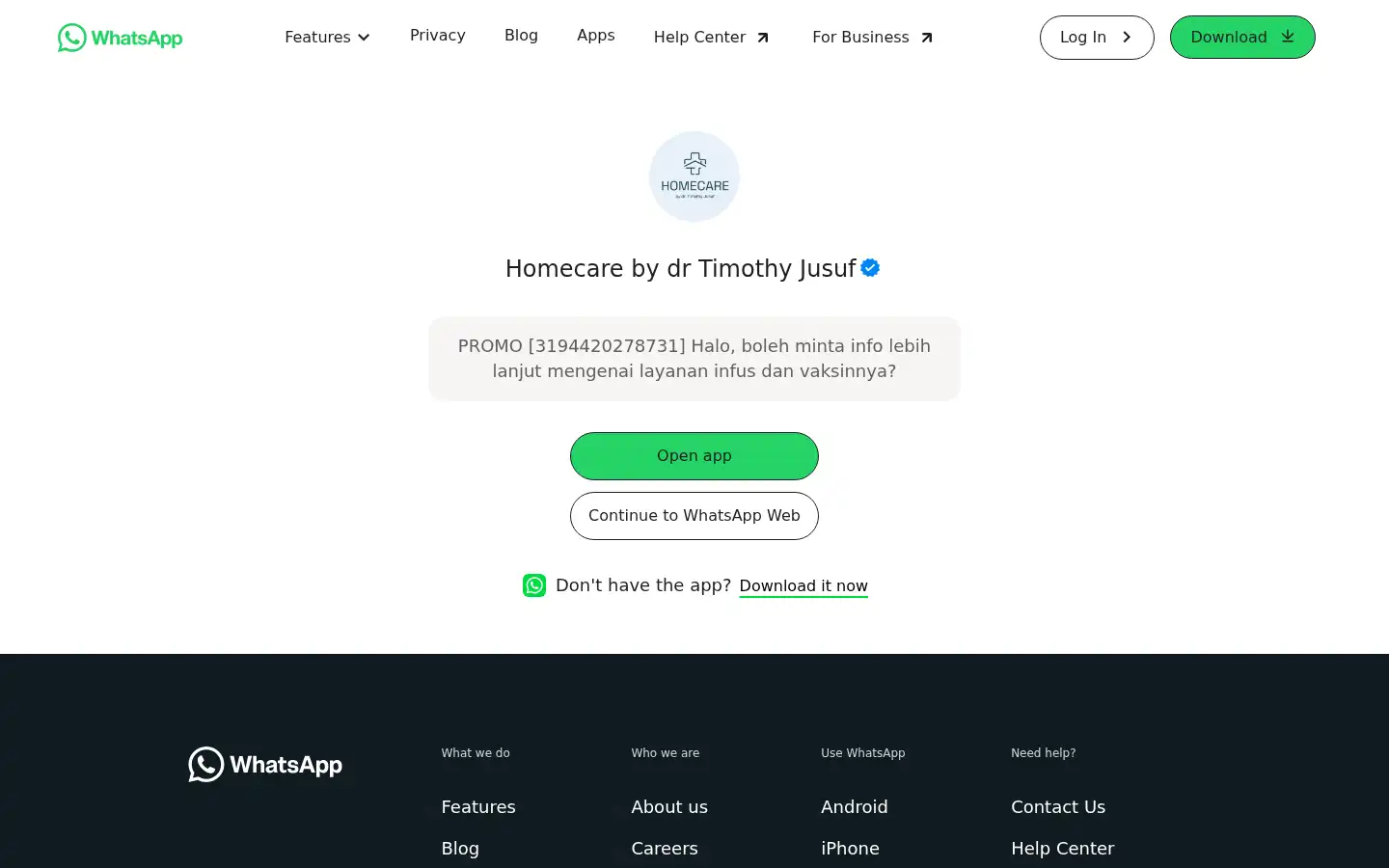 Screenshot of timothycare.com