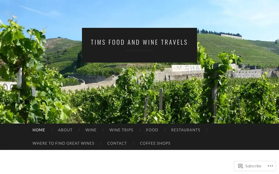 Screenshot of timsfoodandwinetravels.com