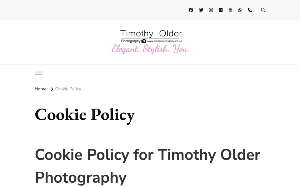Screenshot of timsphotography.co.uk