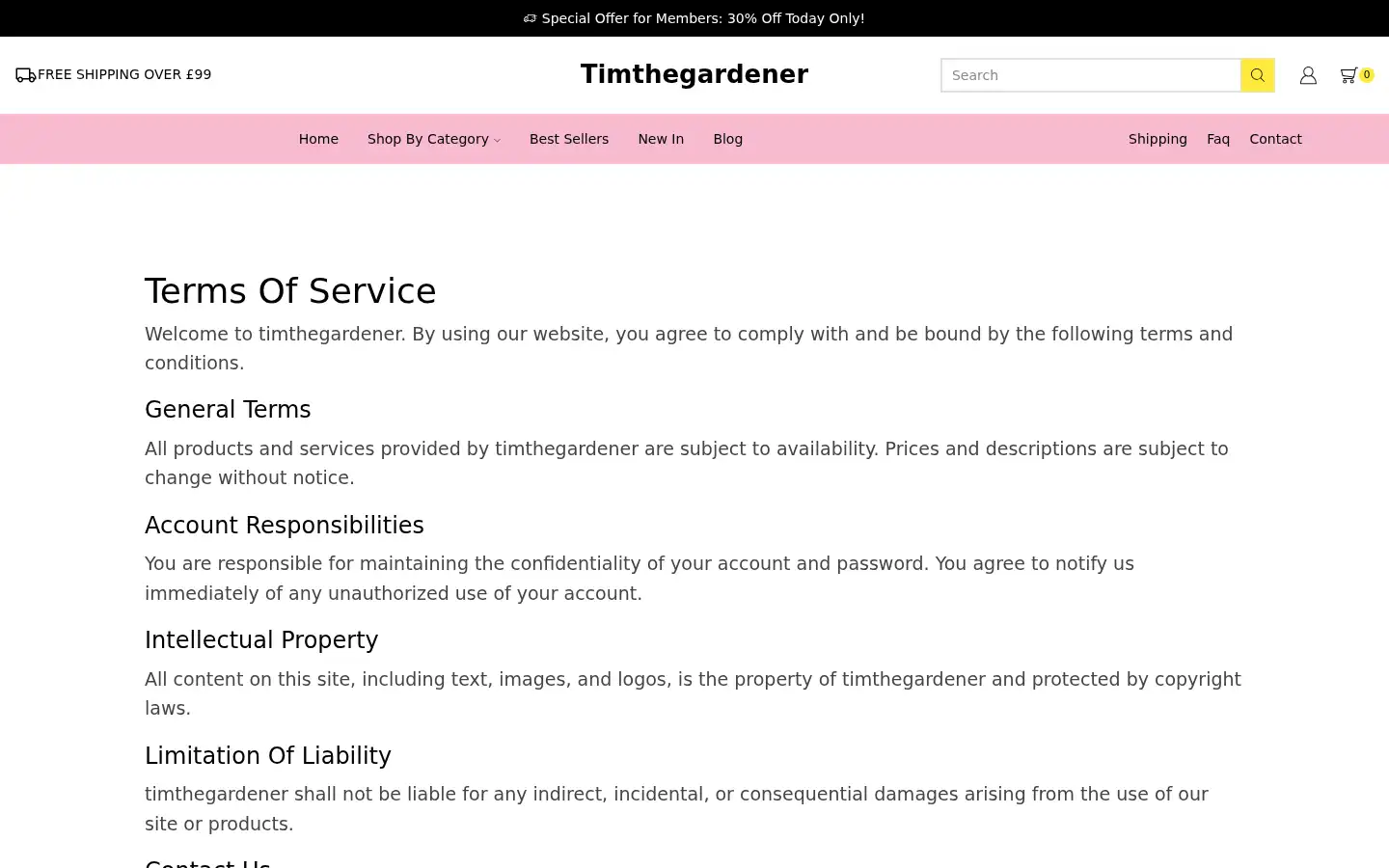 Screenshot of timthegardener.co.uk