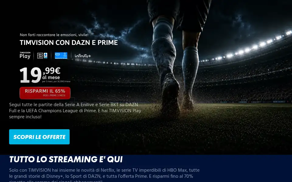 Screenshot of timvision.it