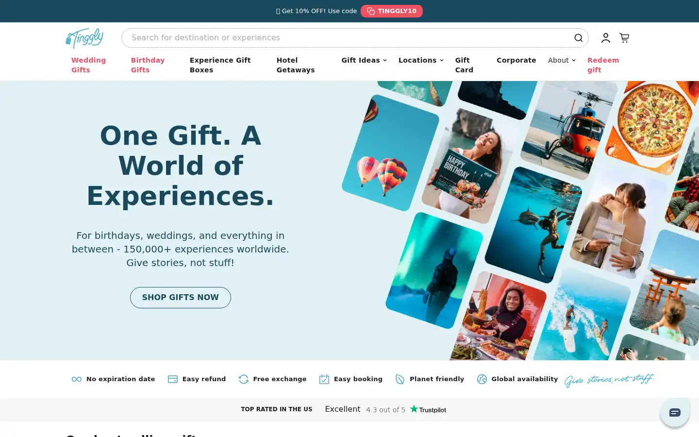 Screenshot of tinggly.com