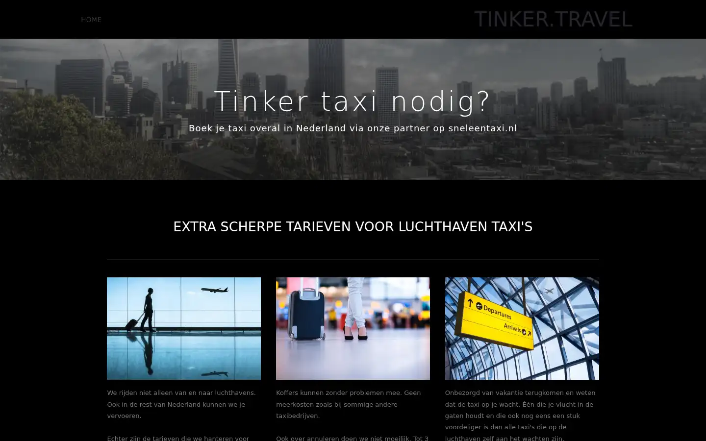 Screenshot of tinker.travel