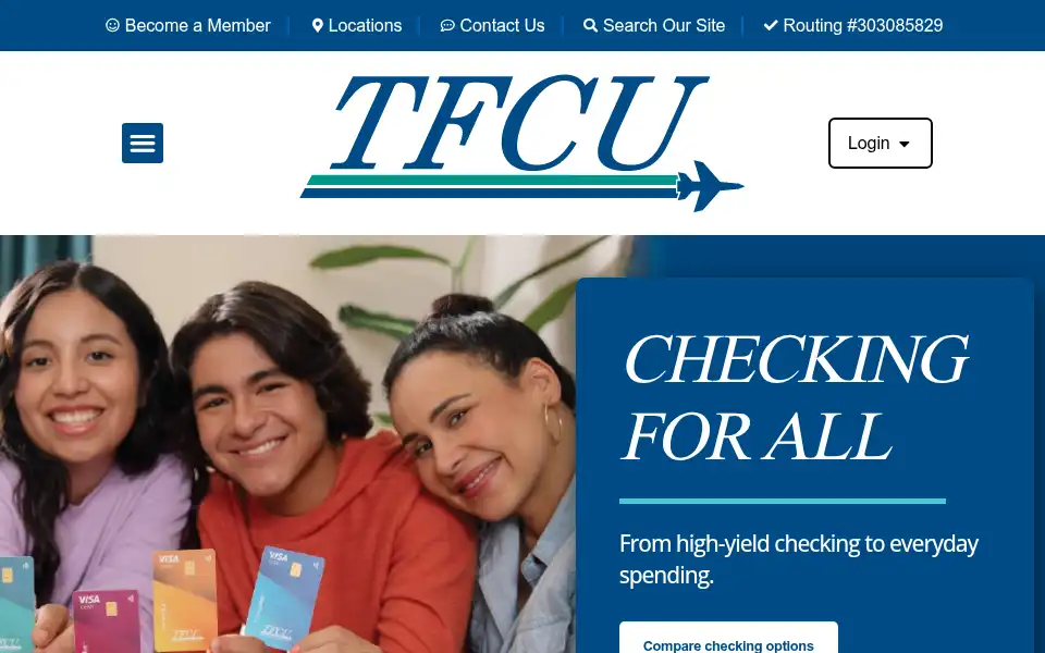 Screenshot of tinkerfcu.org