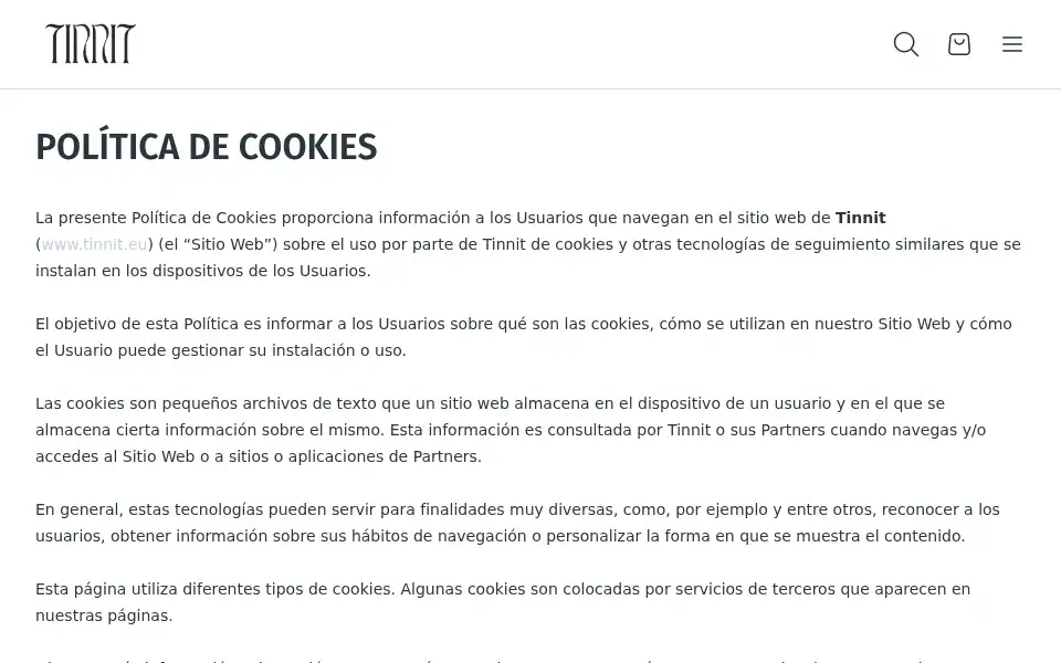 Screenshot of tinnit.eu