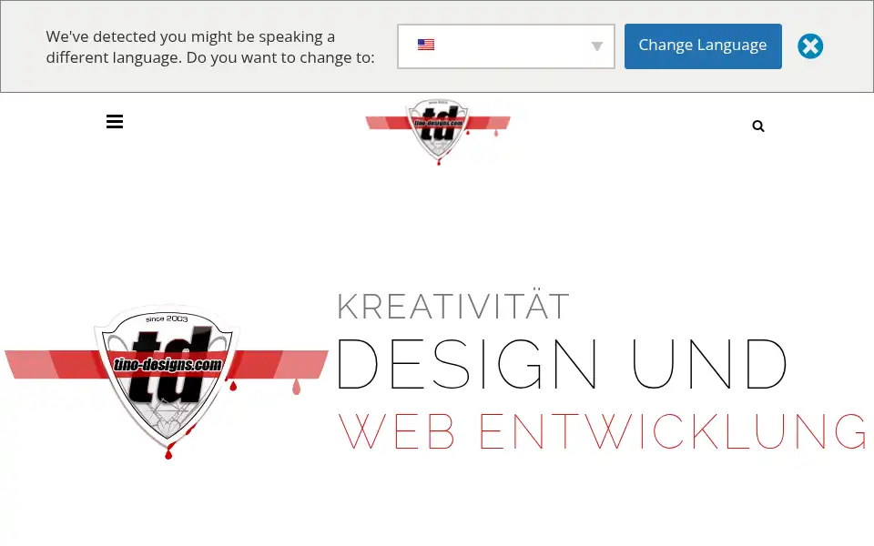 Screenshot of tino-designs.com