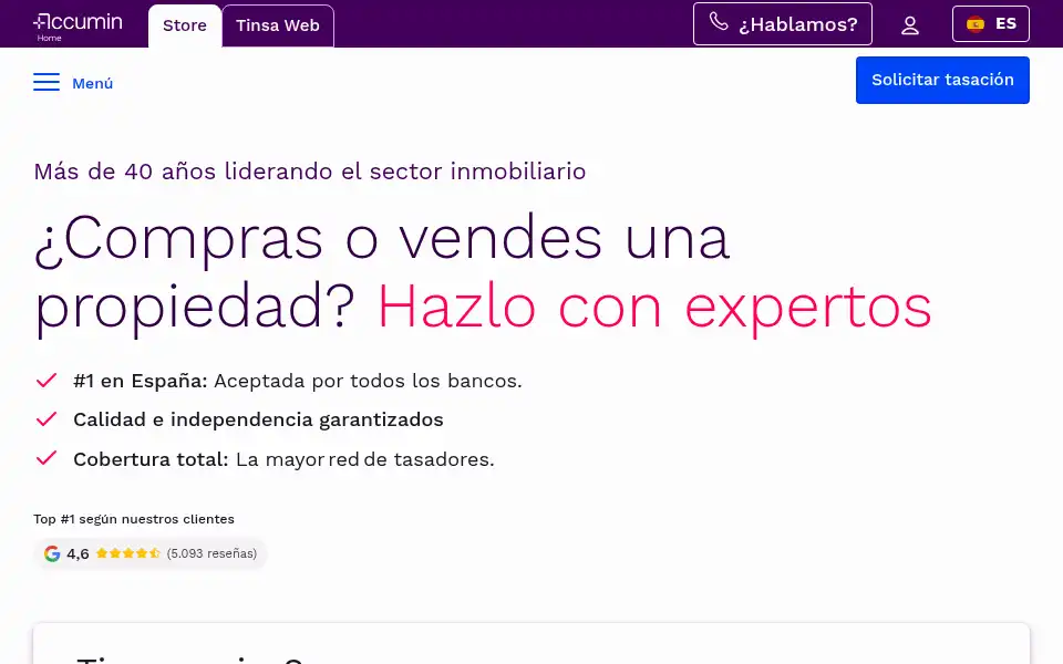 Screenshot of tinsa.es