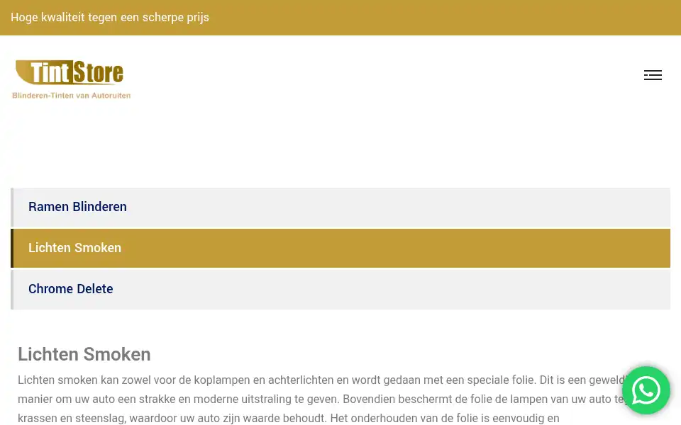 Screenshot of tintstore.nl