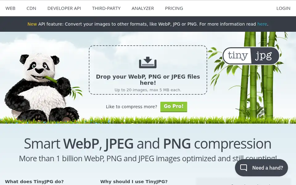 Screenshot of tinyjpg.com