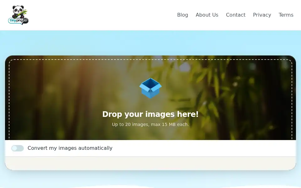 Screenshot of tinypng.io