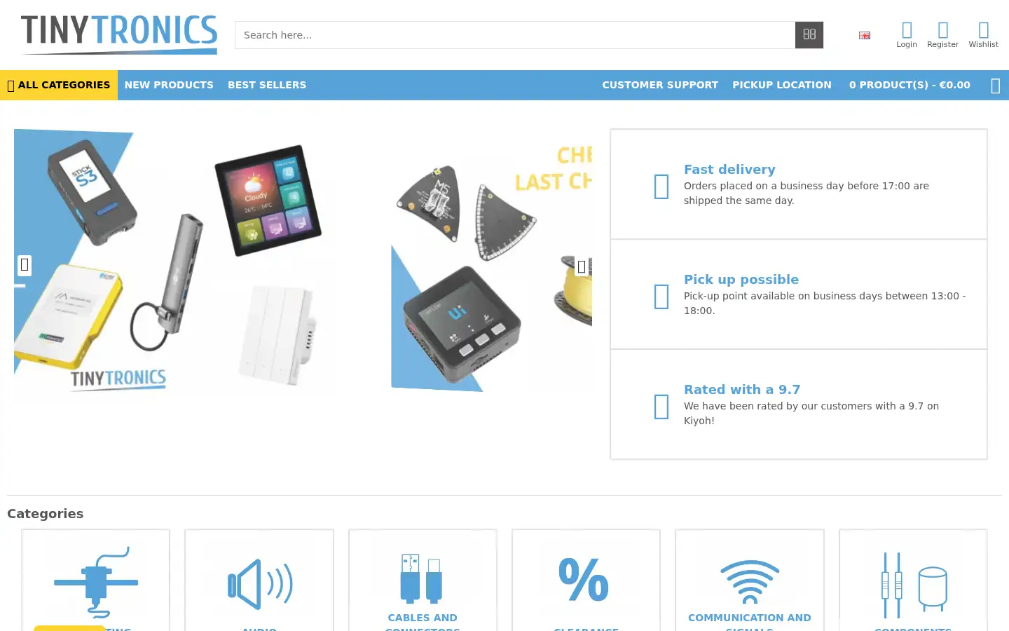 Screenshot of tinytronics.nl