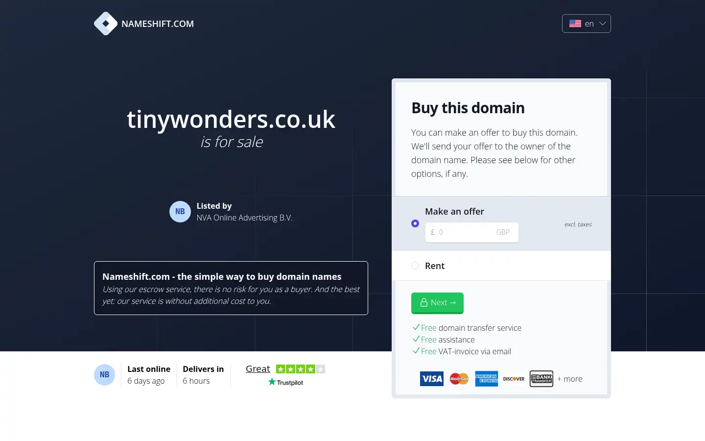 Screenshot of tinywonders.co.uk
