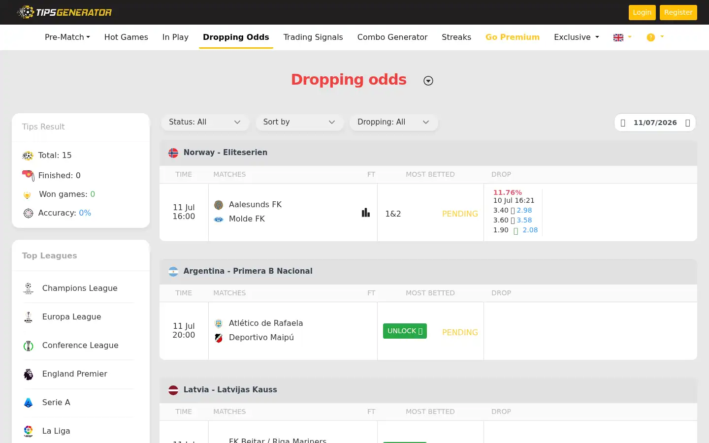 Screenshot of tipsgenerator.com
