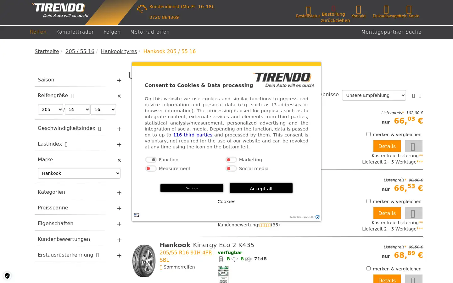 Screenshot of tirendo.at