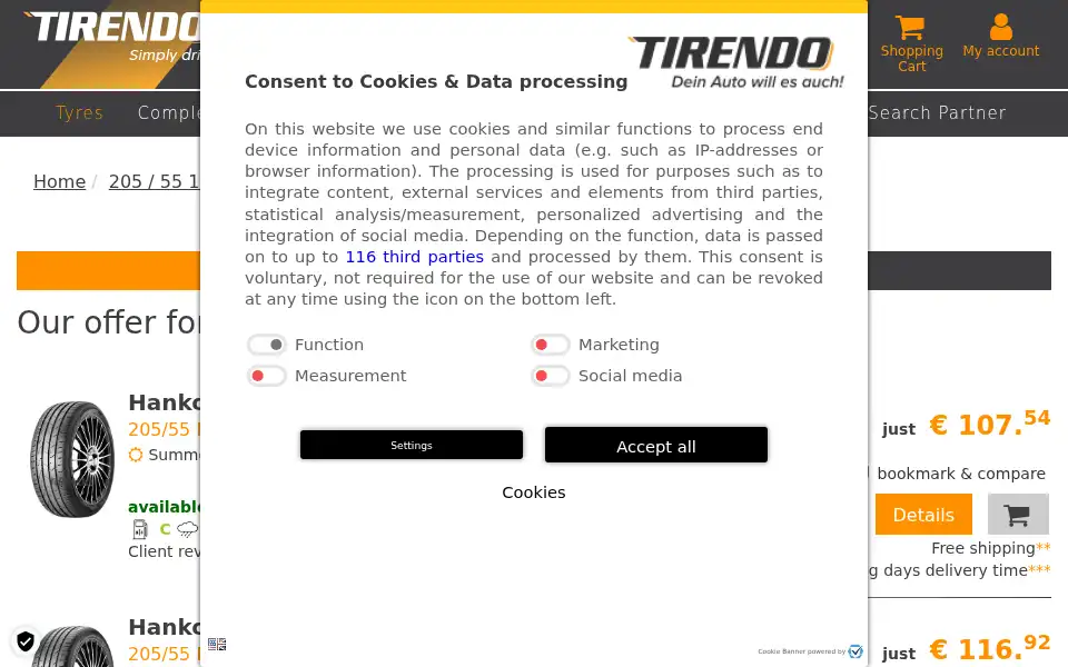 Screenshot of tirendo.ie