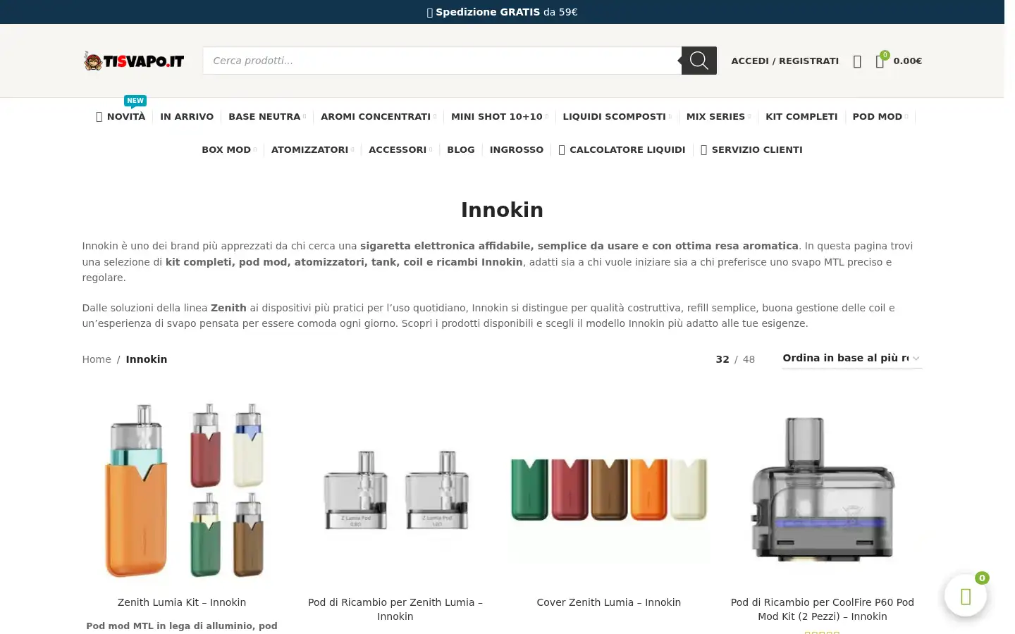 Screenshot of tisvapo.it